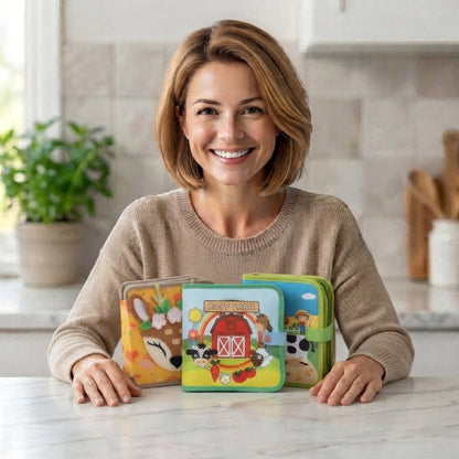Kidsilia™   Set Montessori 3 Pezzi: Libri Gioco e Storie per Imparare
